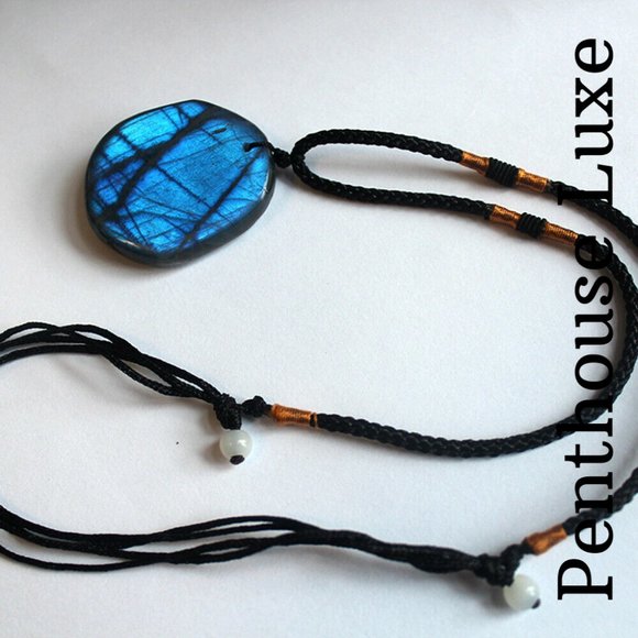 RESTOCKED!! Real Labradorite Pendant Necklace - Picture 4 of 6